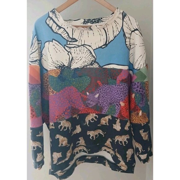 Farm Rio Mixed Print Sweatshirt - Picture 1 of 10